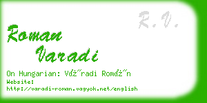 roman varadi business card